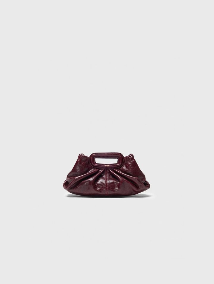 Milpli mini Clutch pelle craquel&eacute;