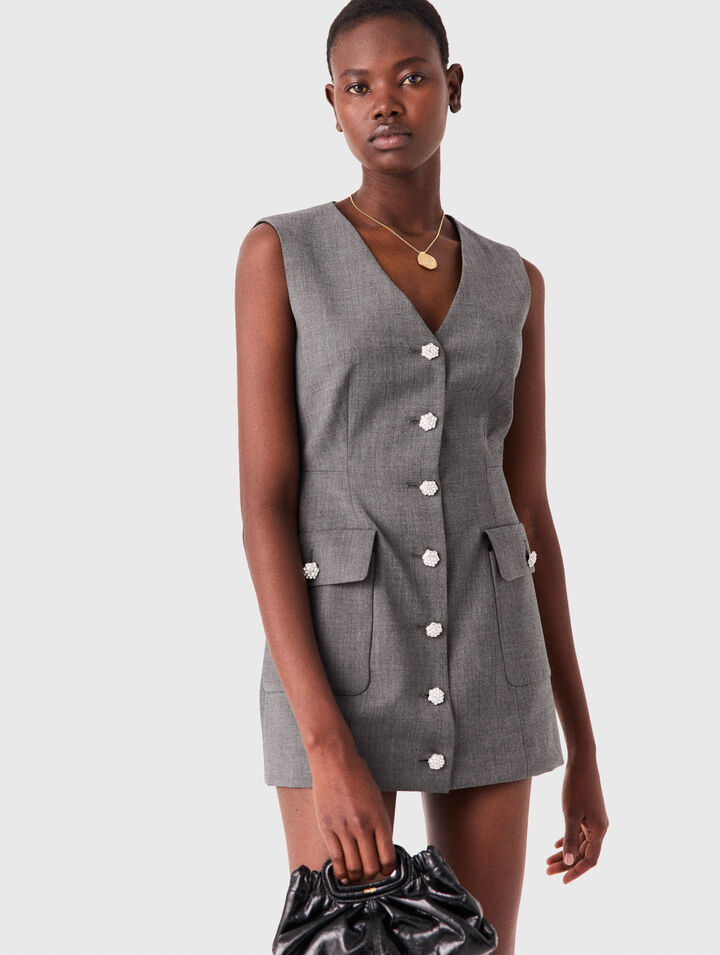 Tuta tailleur bottoni gioiello