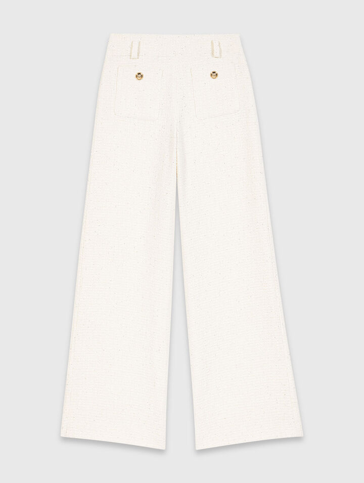 Pantaloni in tweed lurex
