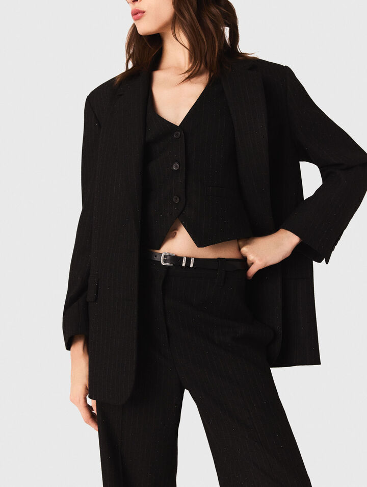 Giacca da tailleur con strass