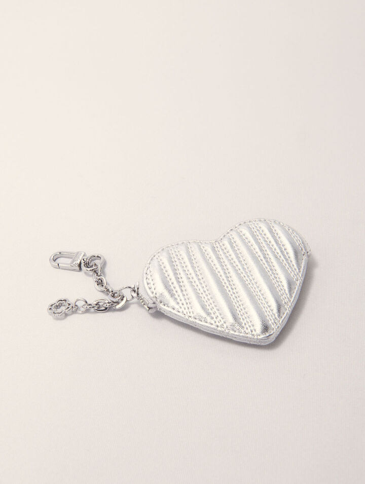 Portamonete a cuore matelassé metal