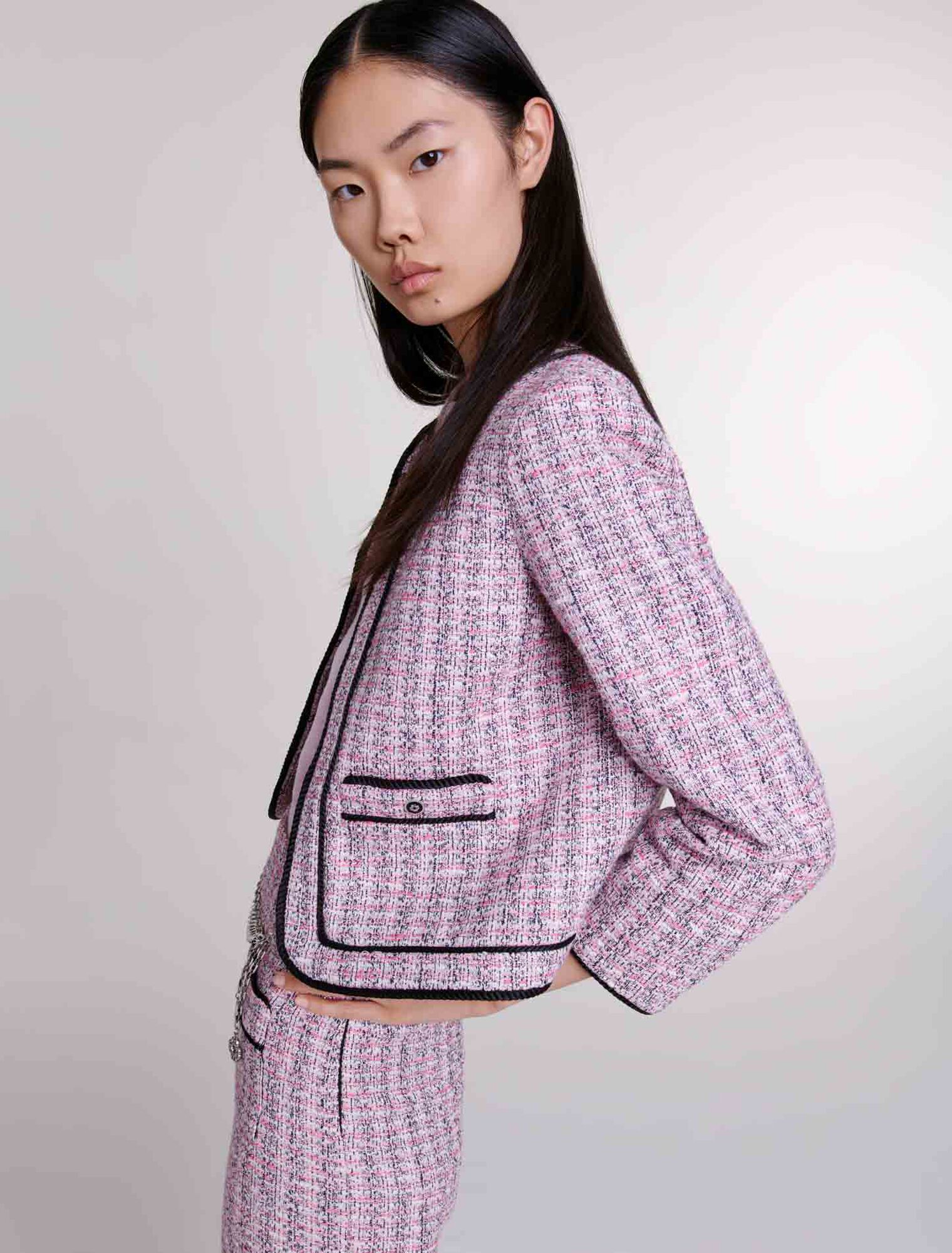 Giacca corta in tweed