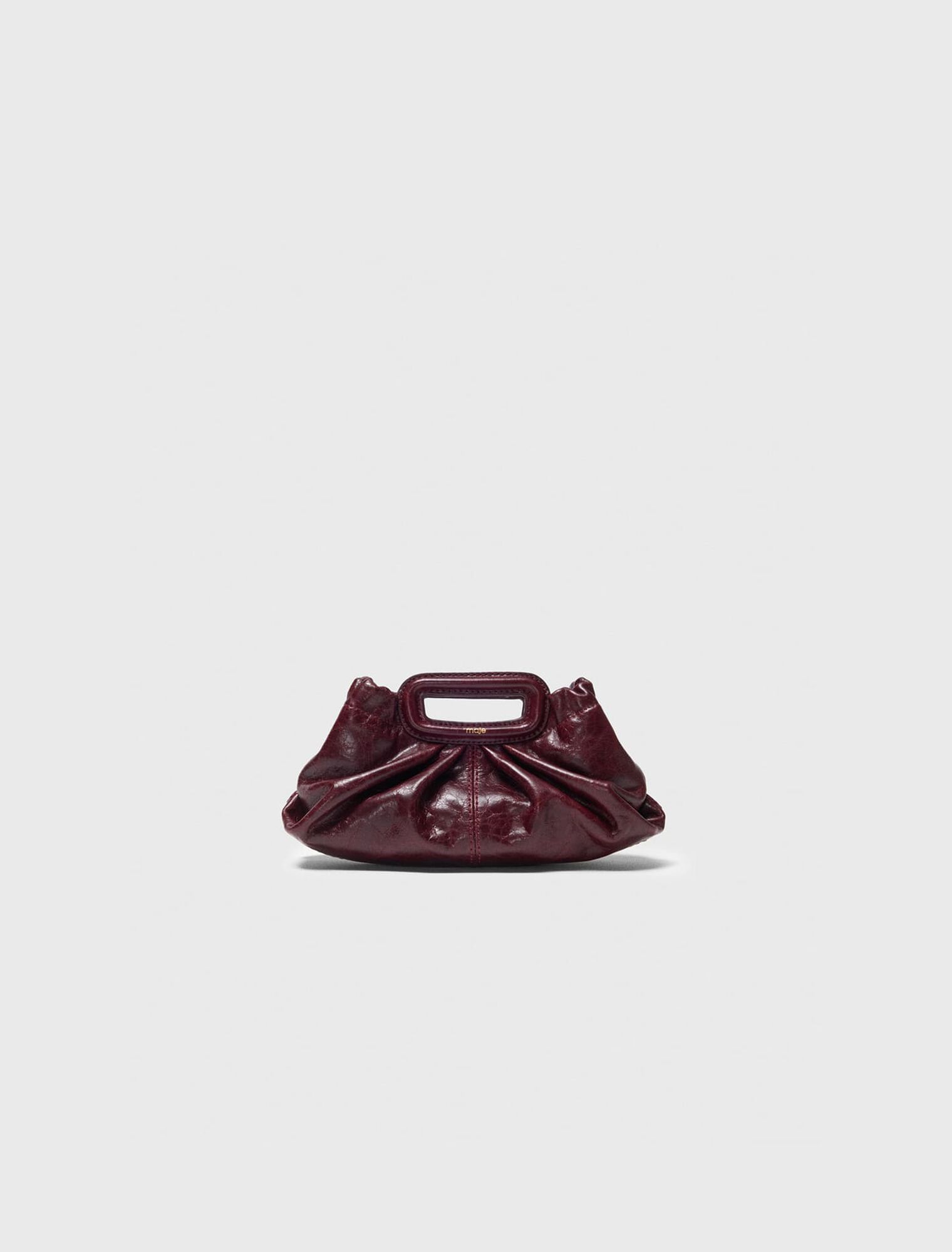 Milpli mini Clutch pelle craquel&eacute;