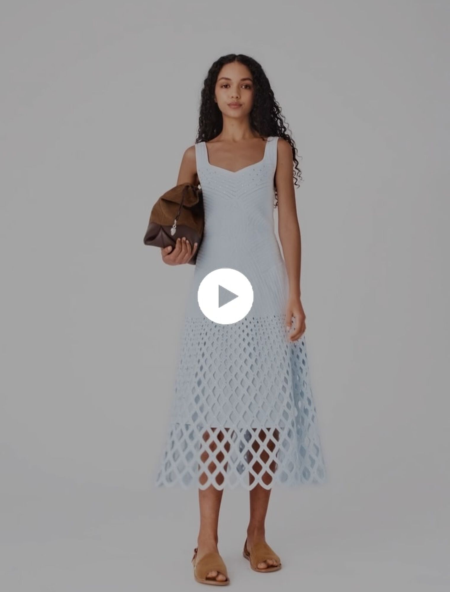 Abito crochet con fodera rimovibile