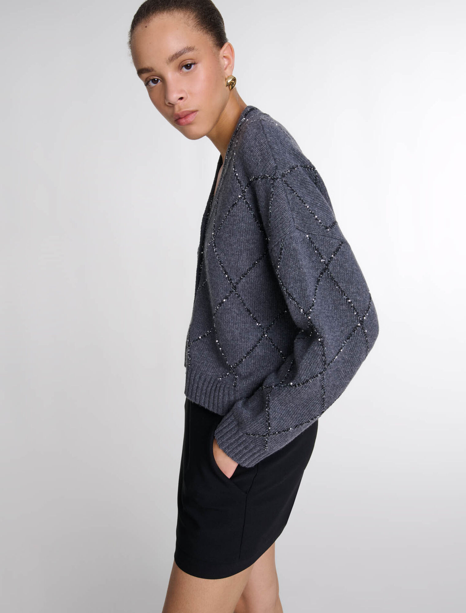 Gilet in maglia glitterata