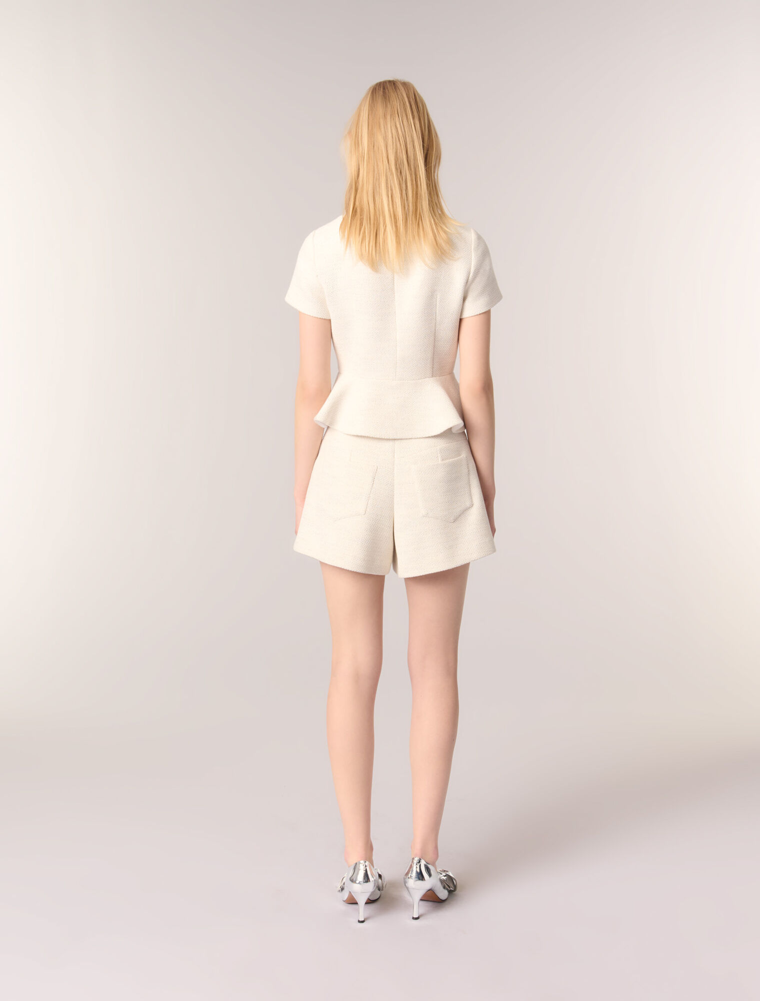 Top peplo in tweed e lurex