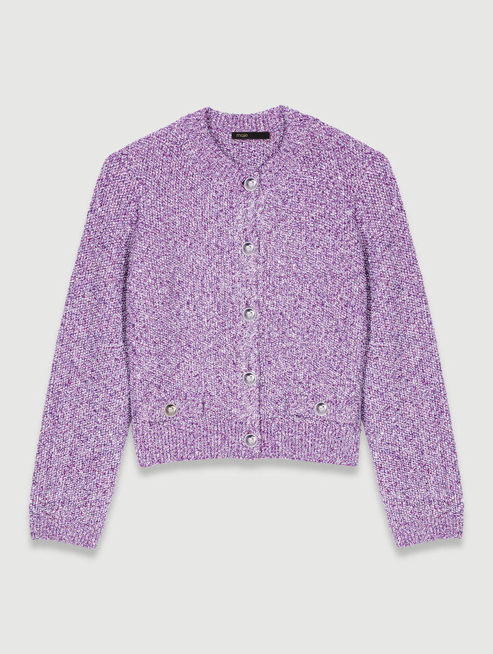 Cardigan in maglia con lustrini