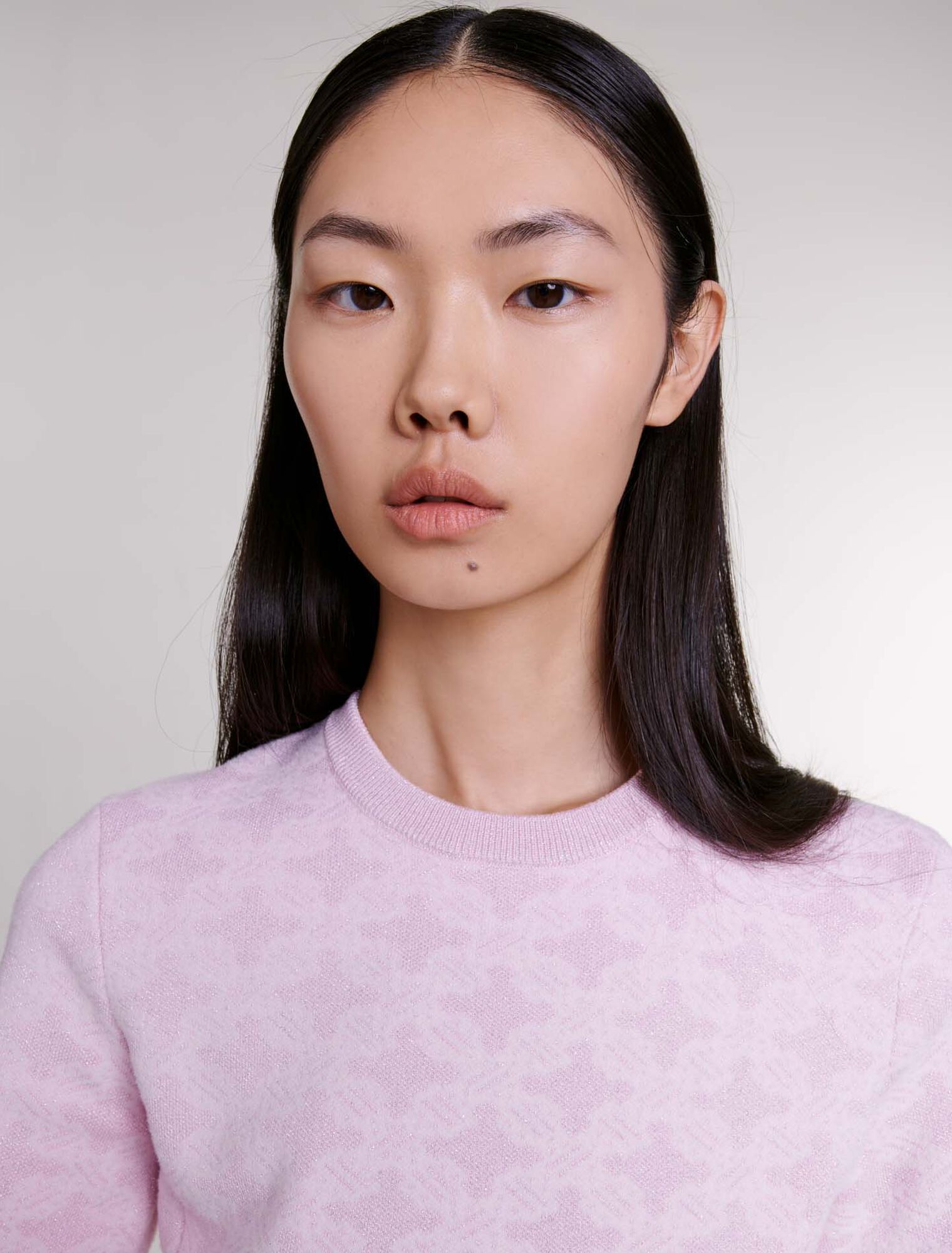 Abito corto in maglia jacquard