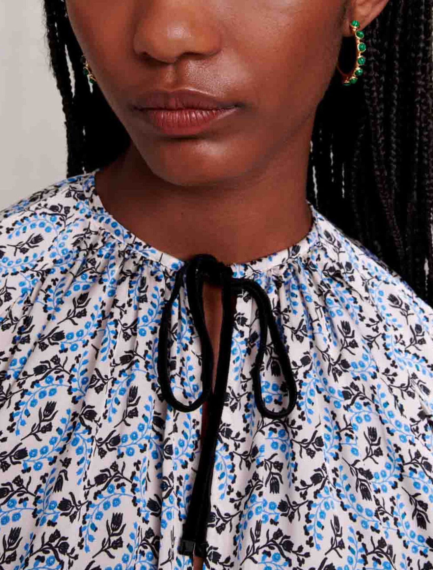 Blusa ampia satinata