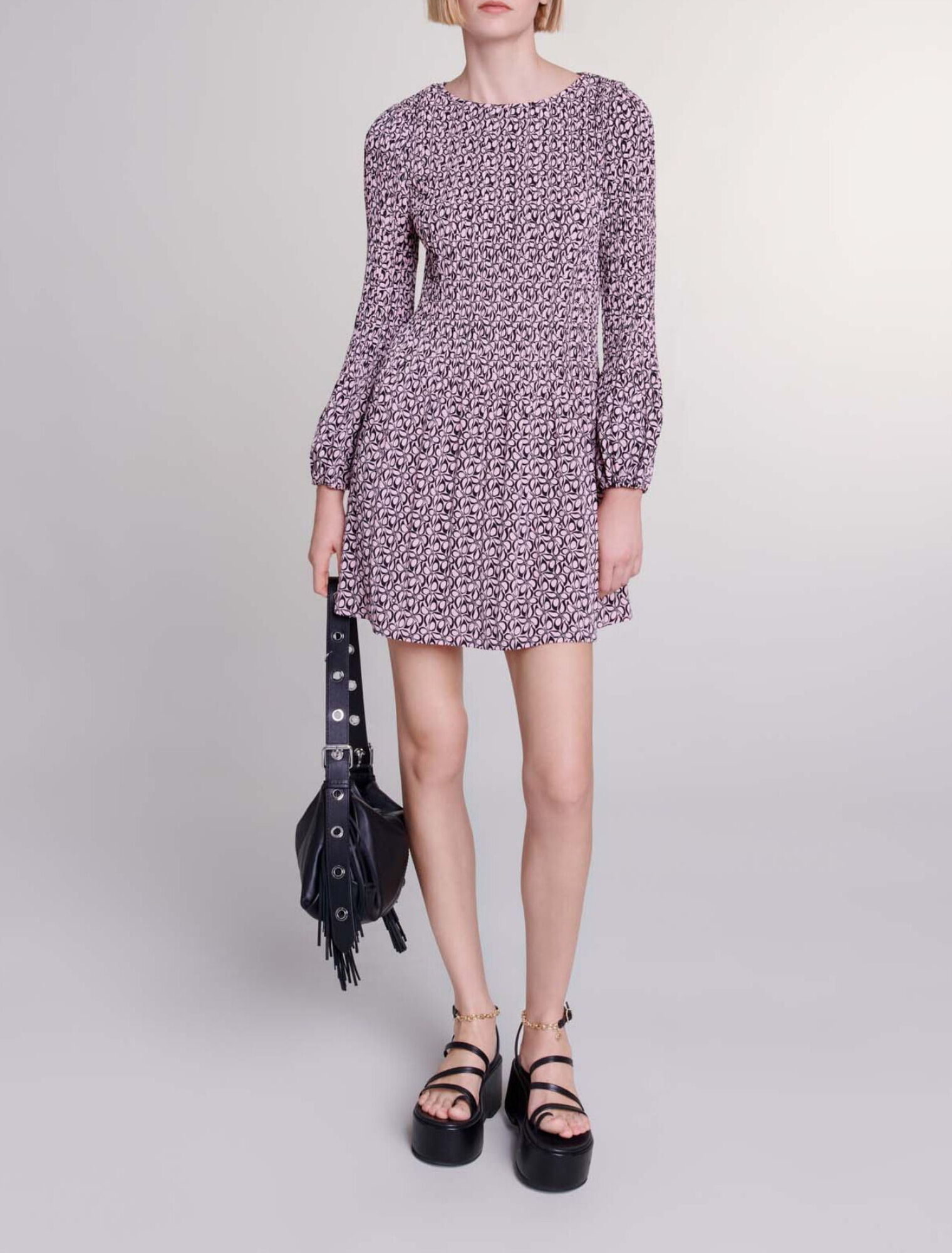 Abito corto con stampa