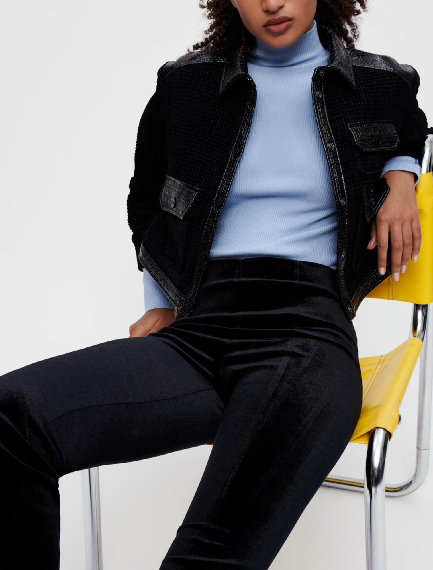 Pantaloni in velluto stretch