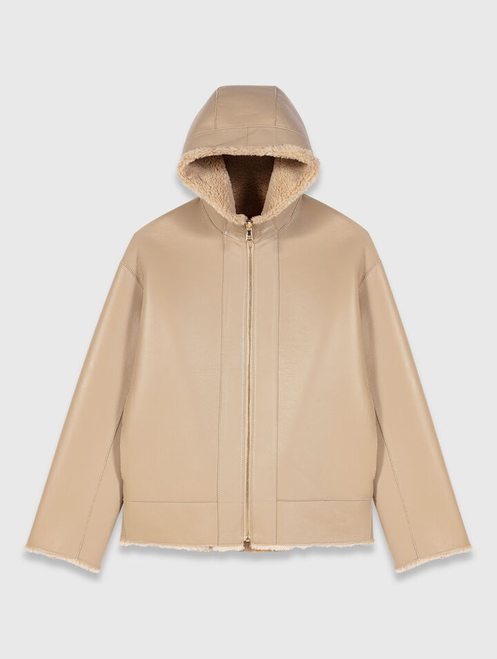 Cappotto reversibile con cappuccio