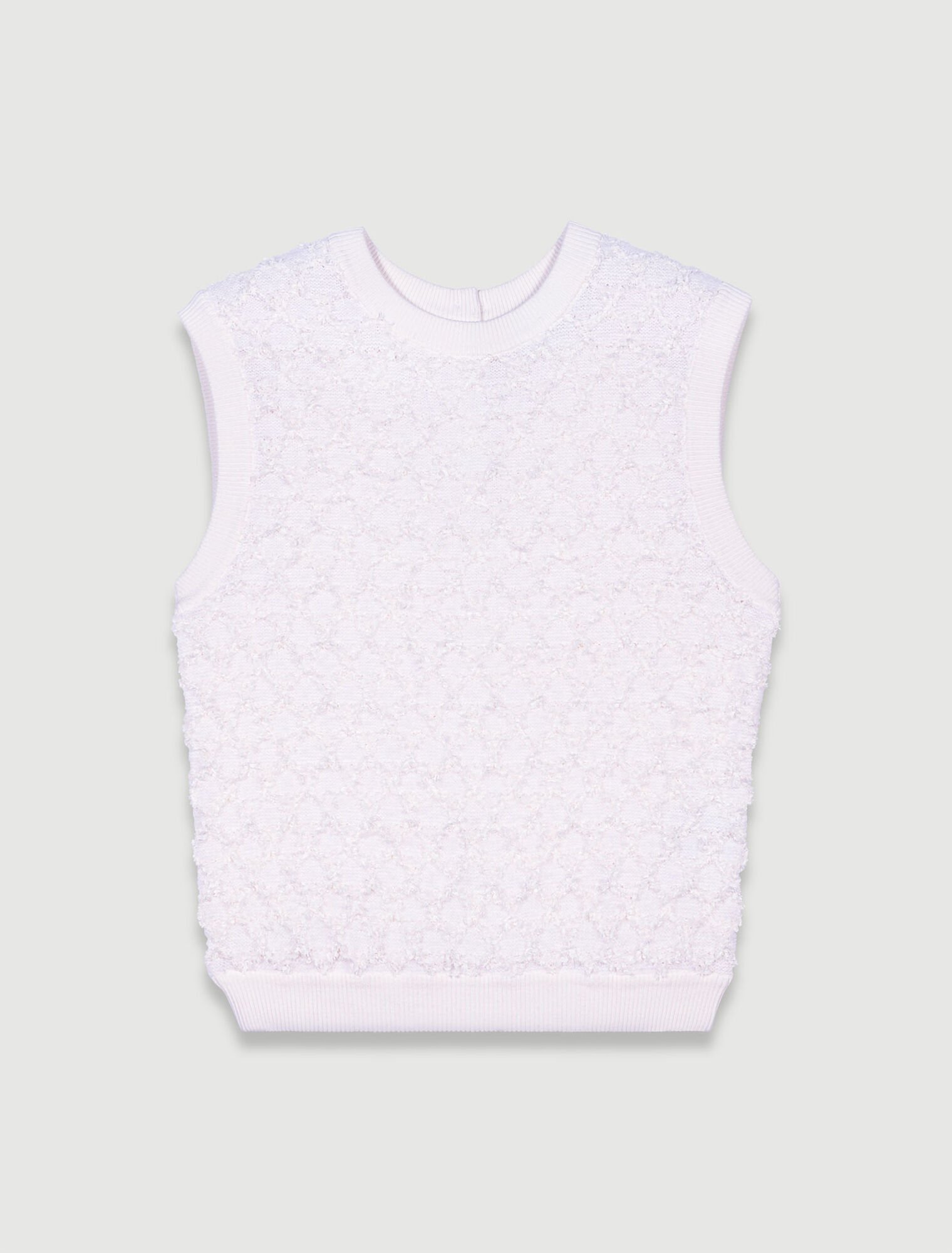Maglione senza maniche in maglia