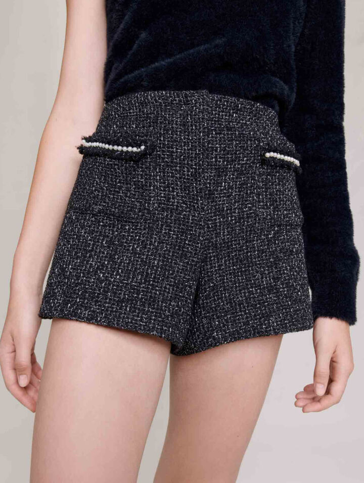 Shorts in tweed glitterato