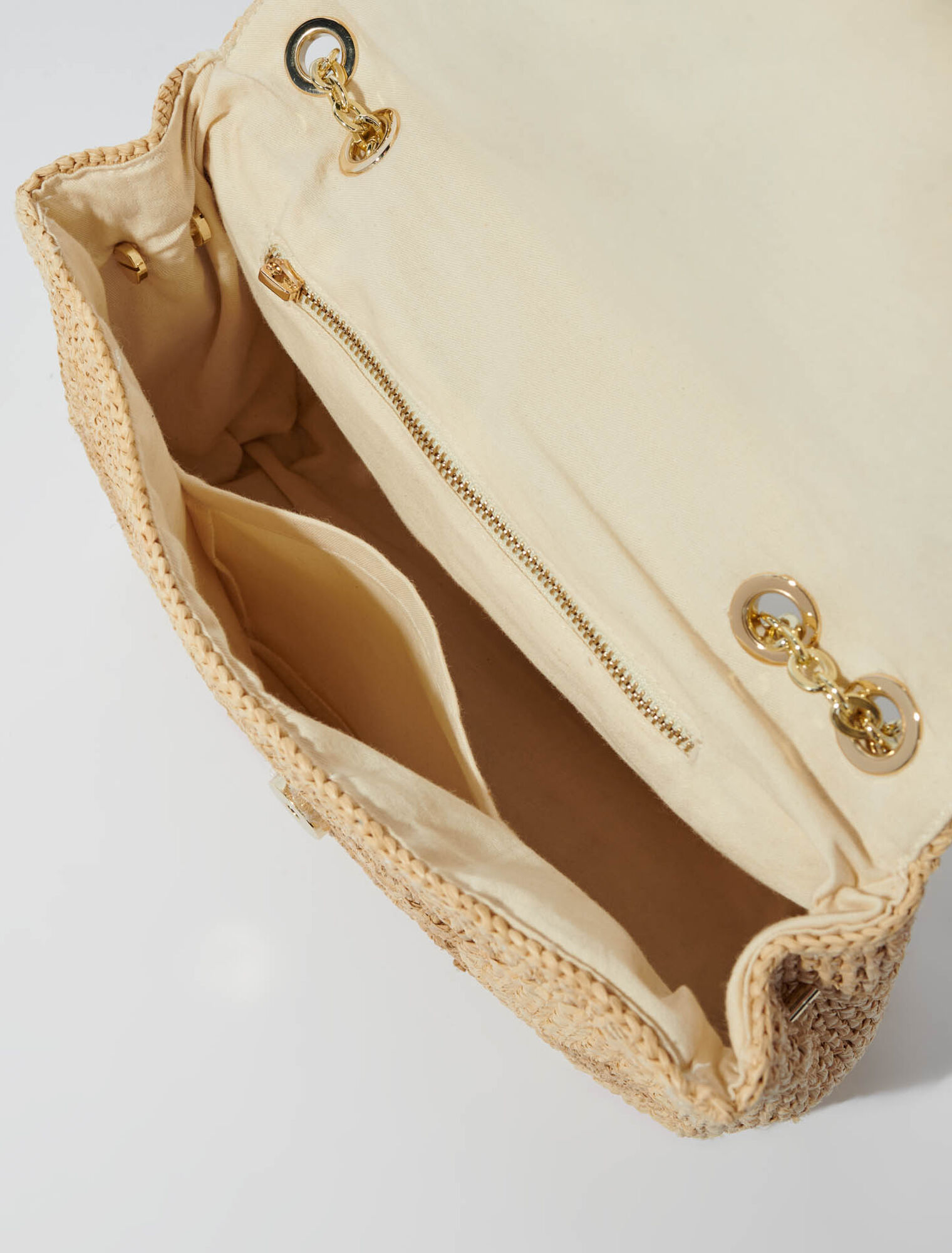 Borsa clover in rafia hand made