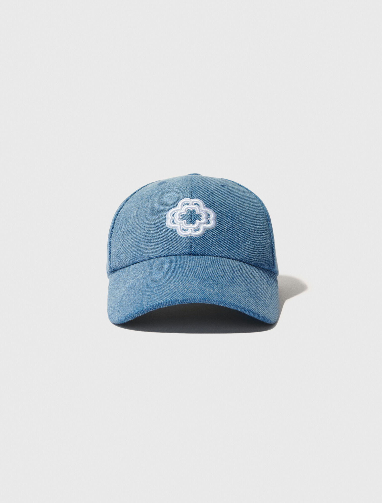 Cappello in denim con logo Clover