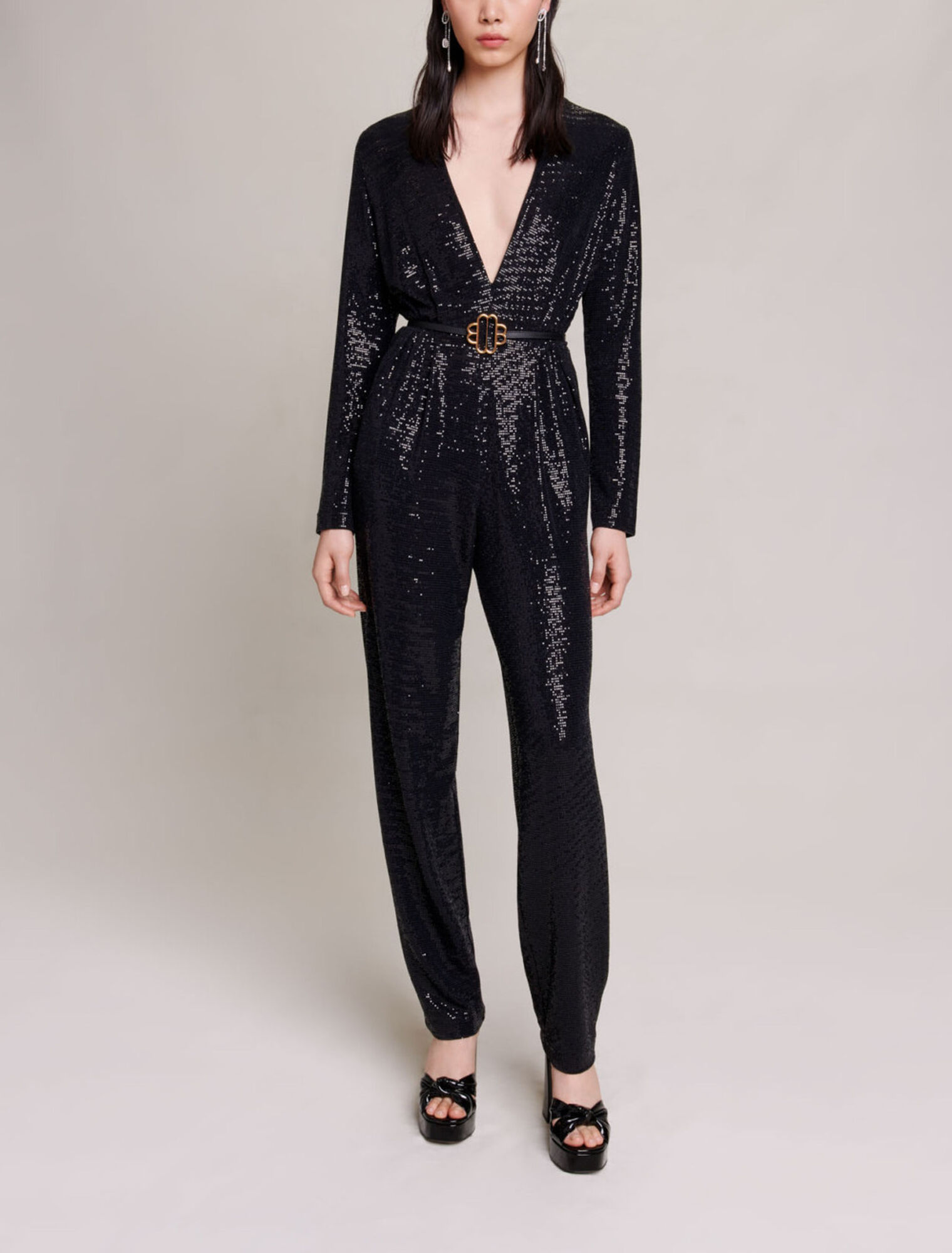 Tuta pantalone con glitter