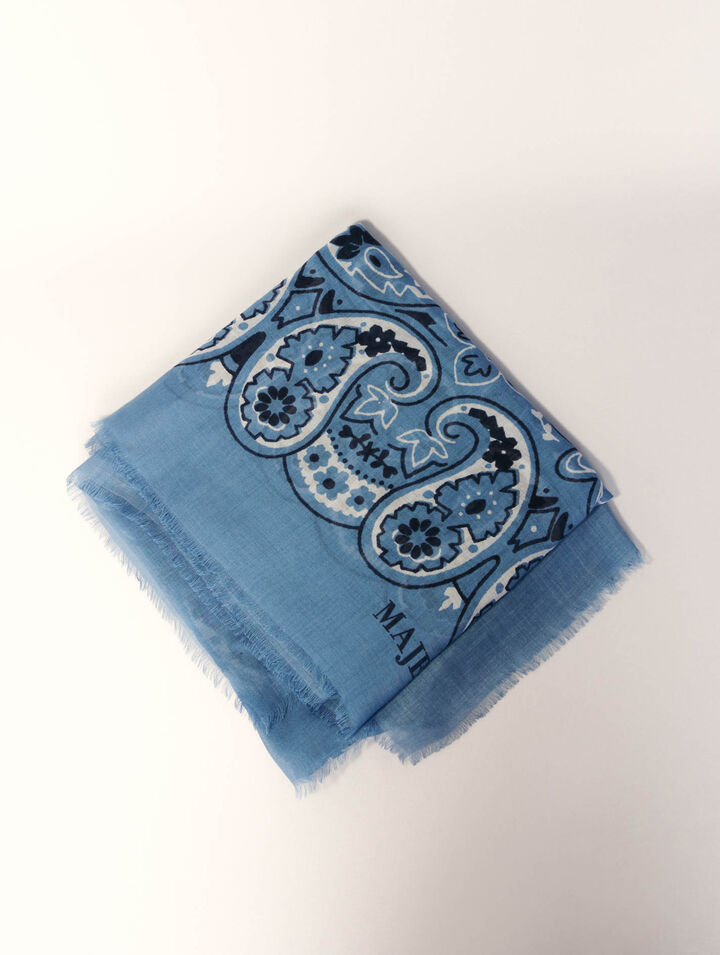 Scialle con stampa a bandana