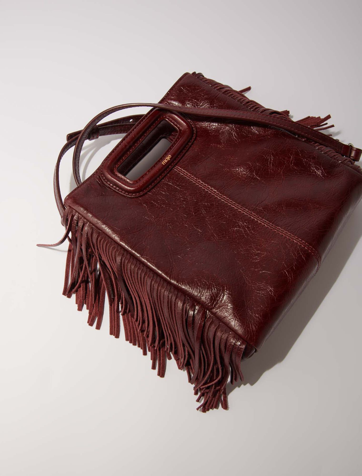 Borsa M in pelle craquelé