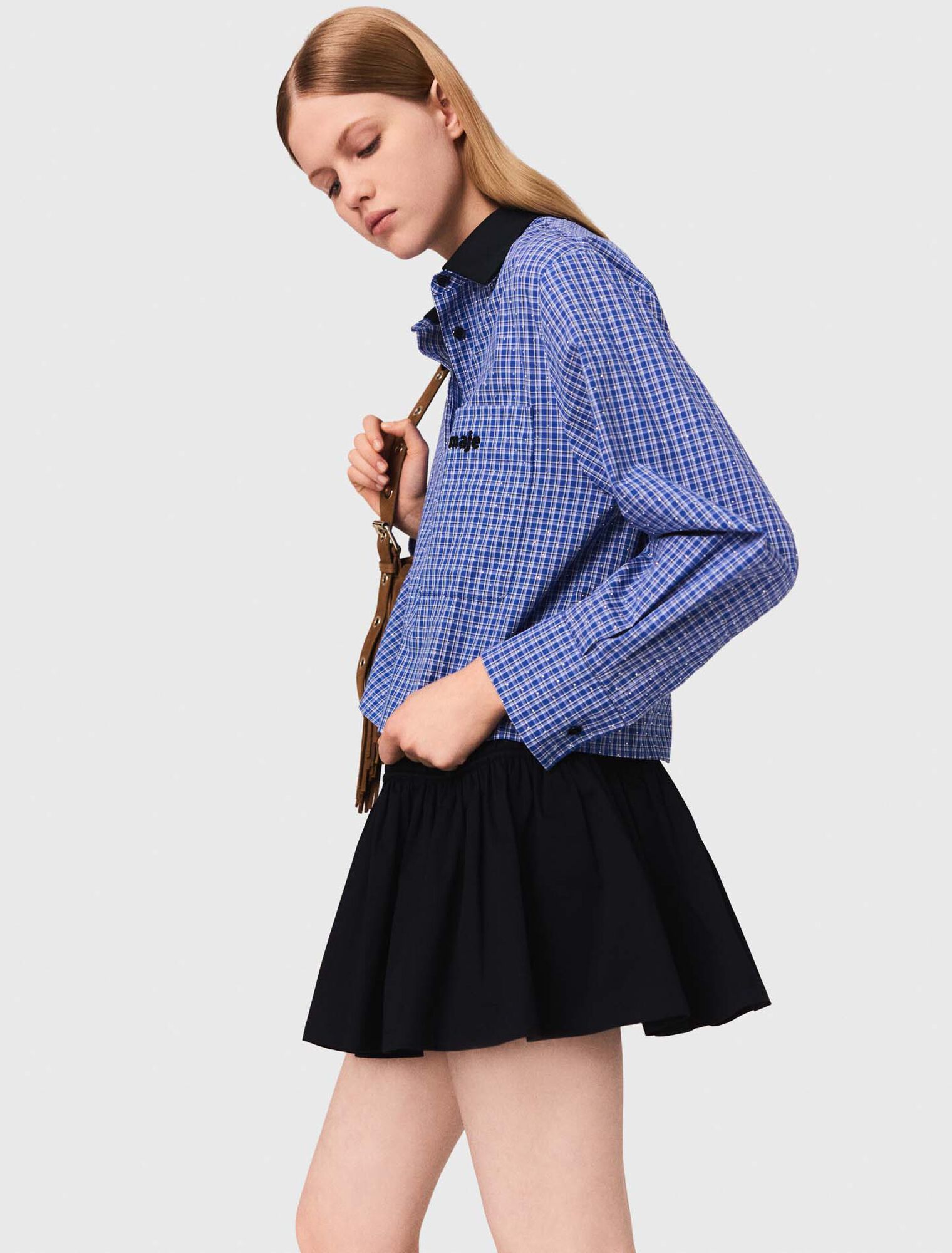 Camicia strass e colletto removibile