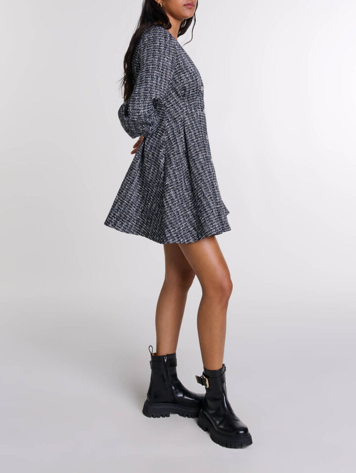 Abito corto in tweed