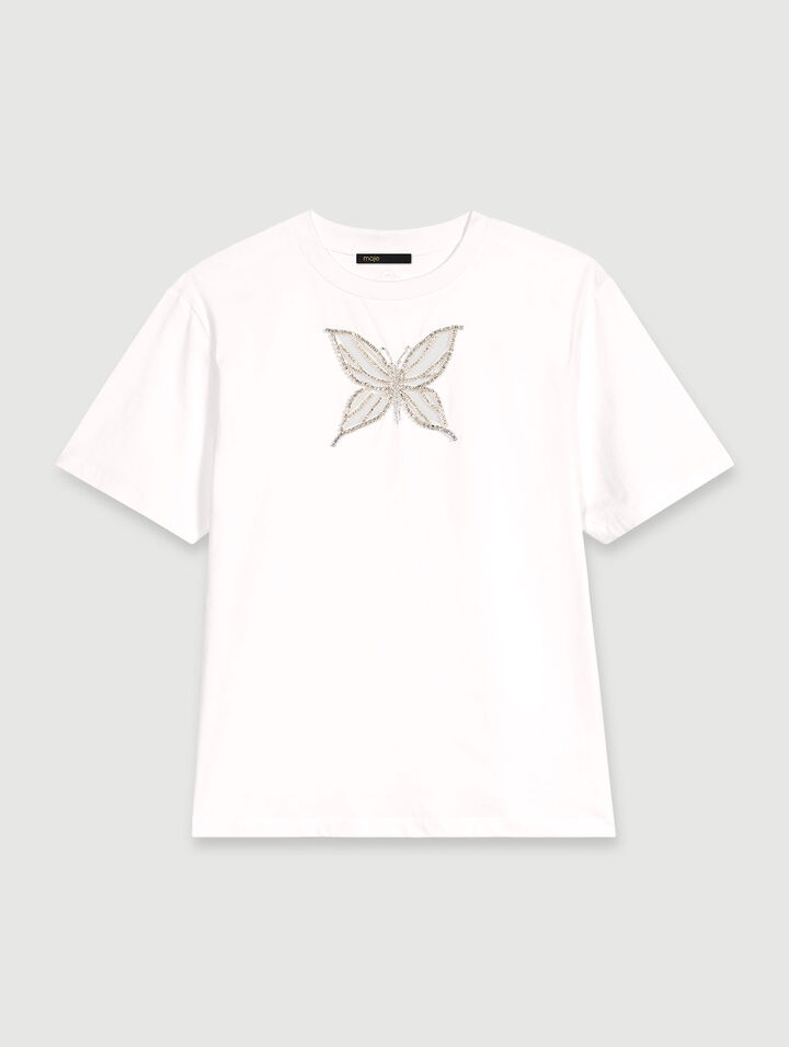 T-shirt con strass