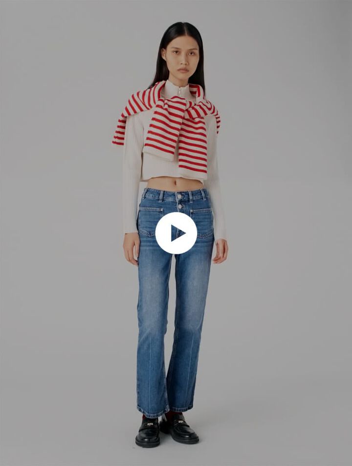 Jeans in denim con tasche