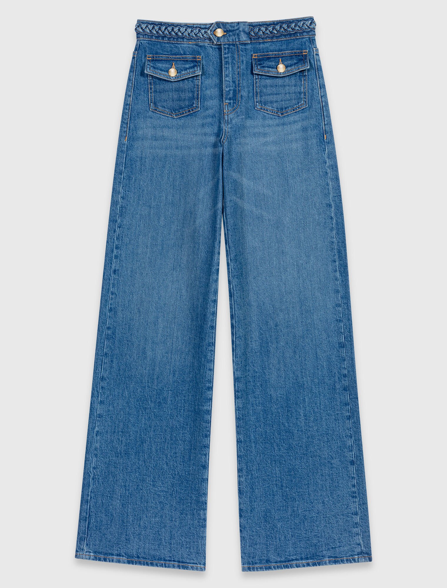 Jeans svasati con trecce