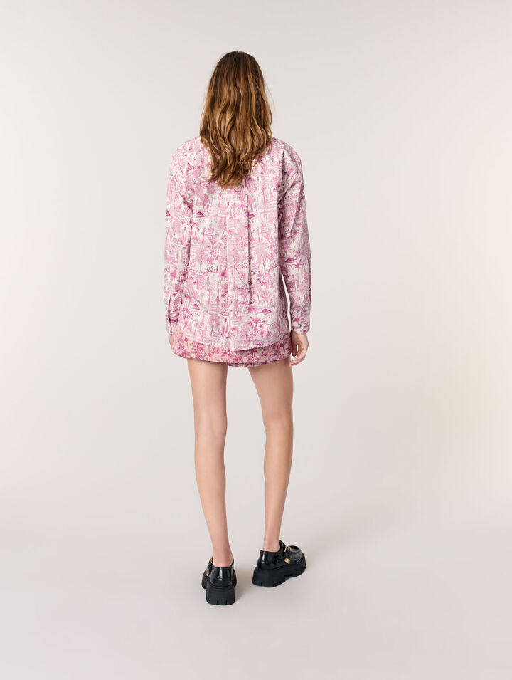 Camicia oversize con stampa