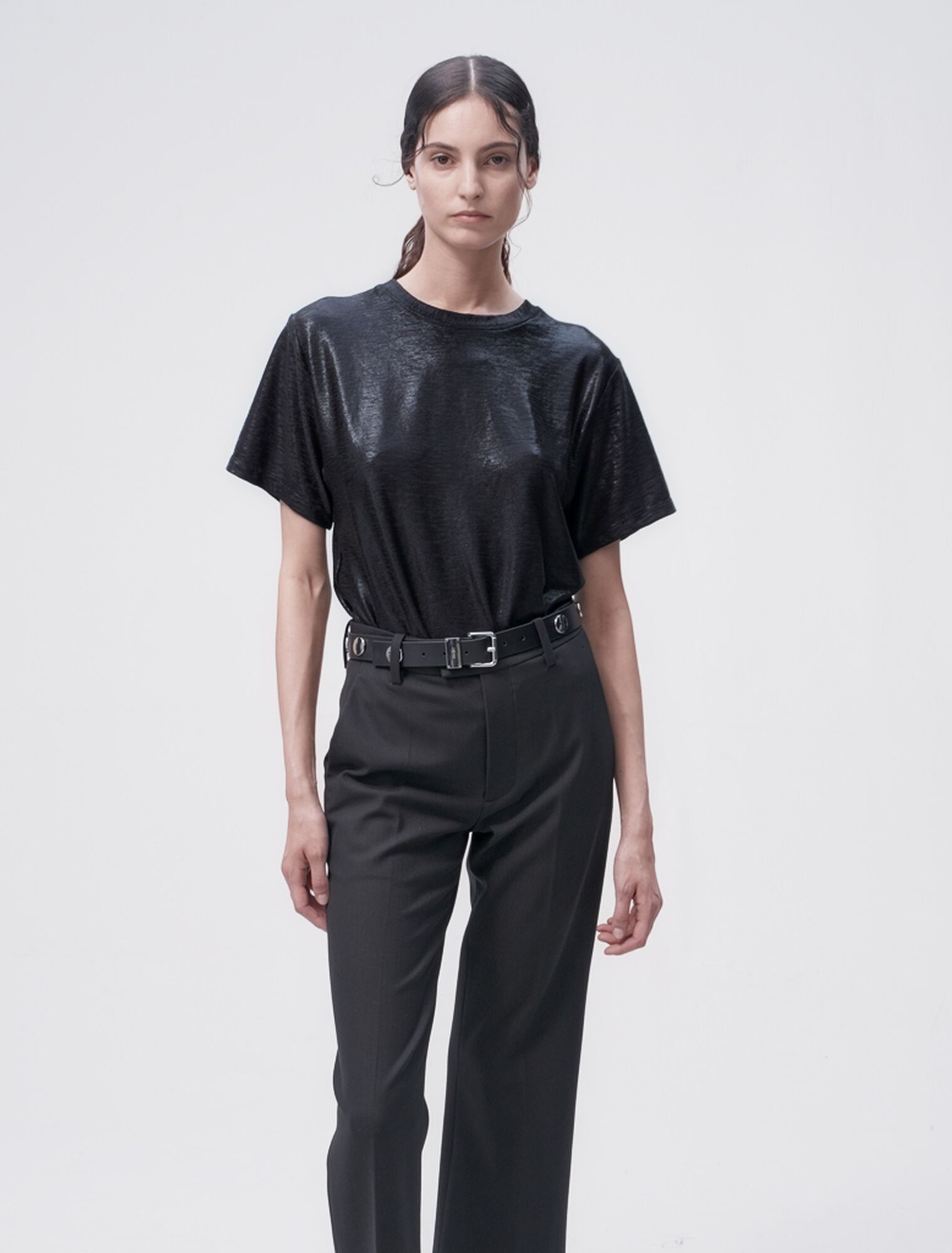 T-shirt in lamé