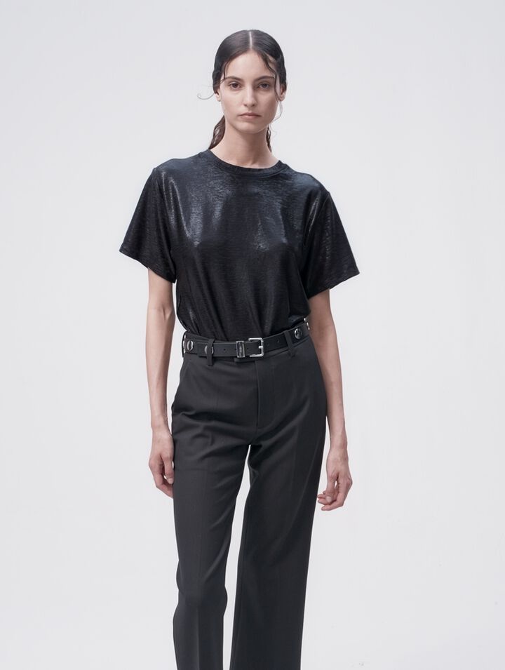 T-shirt in lamé