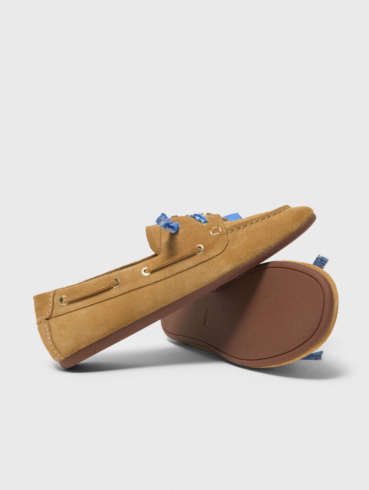 Mocassino da barca in camoscio