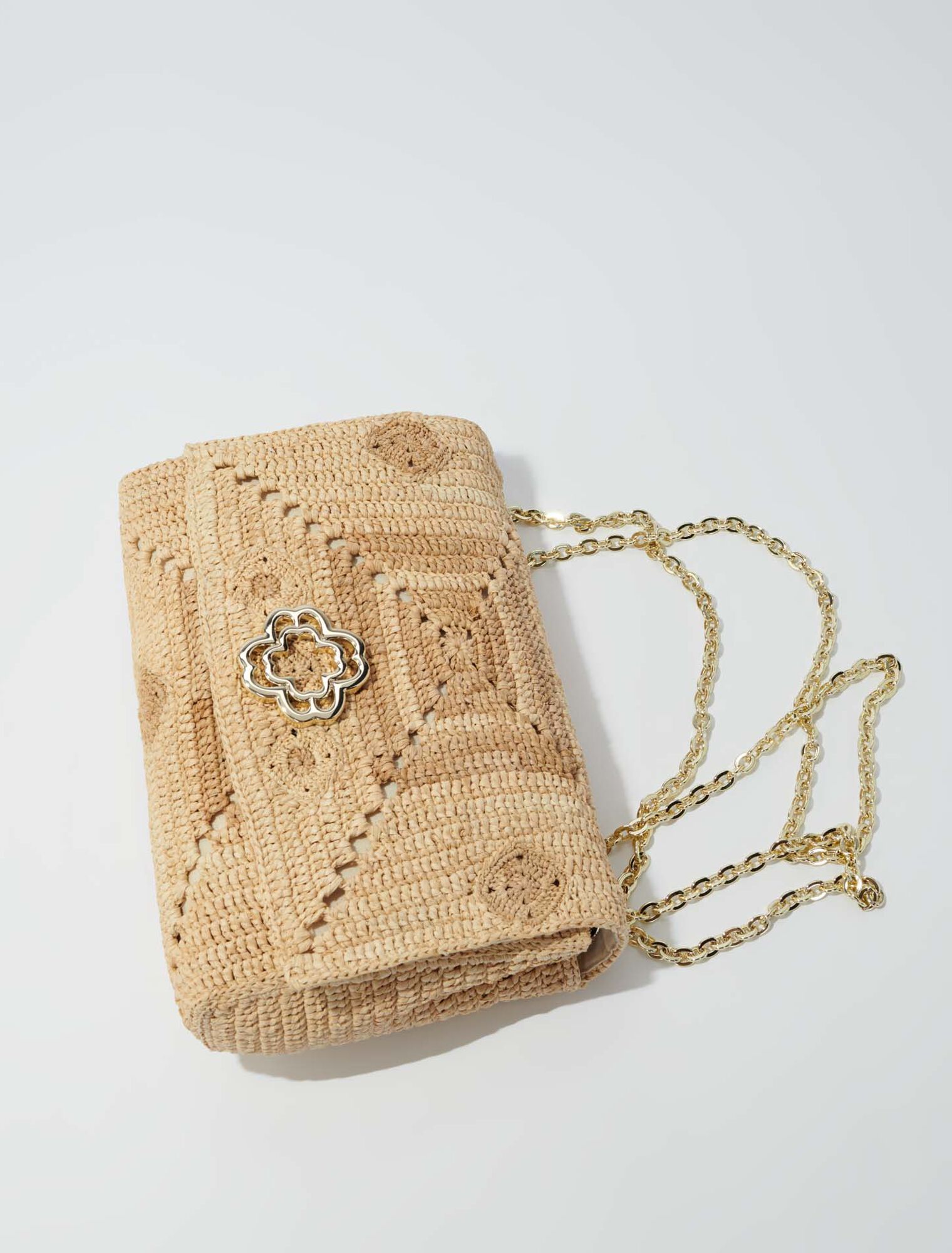 Borsa clover in rafia hand made