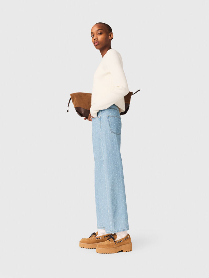 Maglione con bottoni gioiello