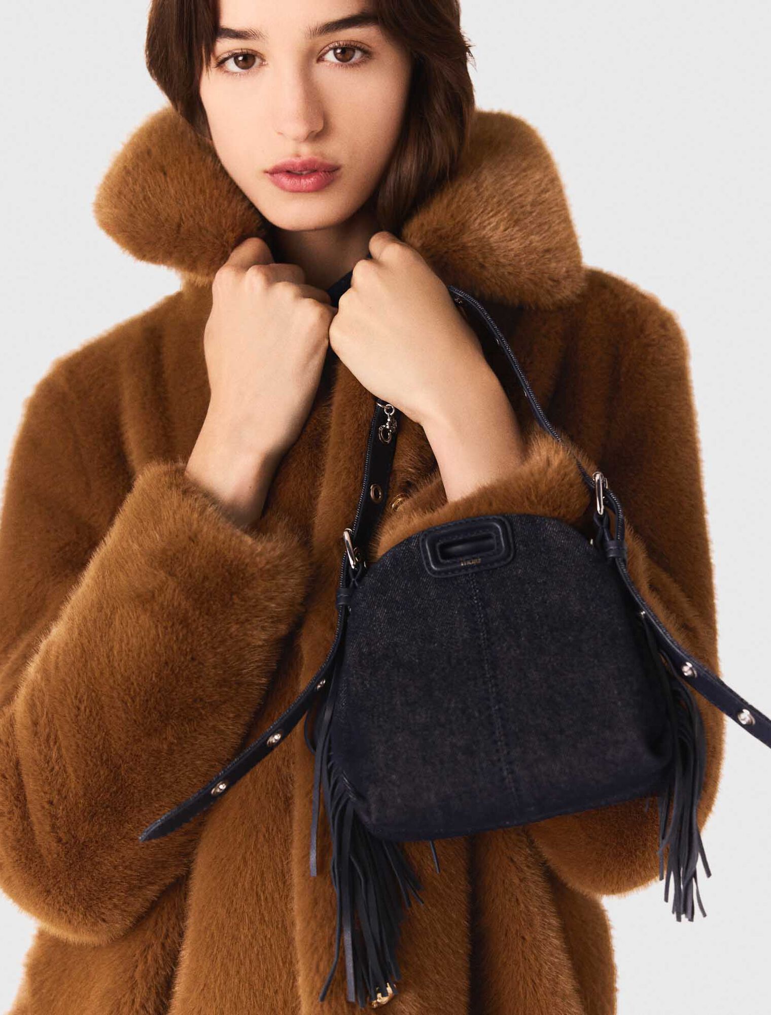 Cappotto midi in ecopelliccia