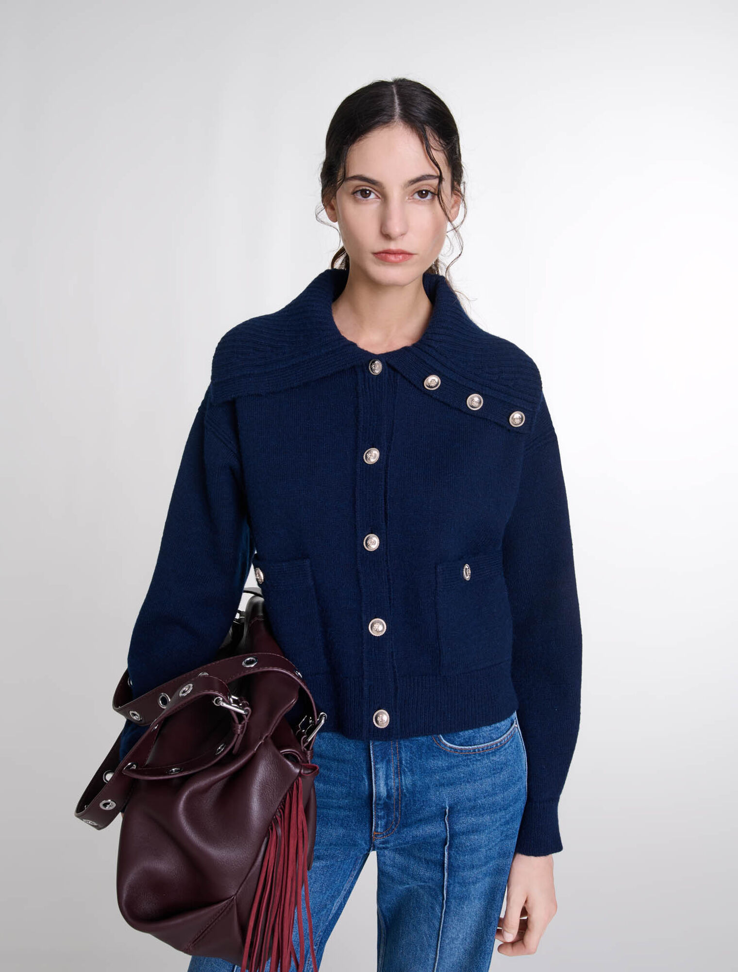 Cardigan in misto lana