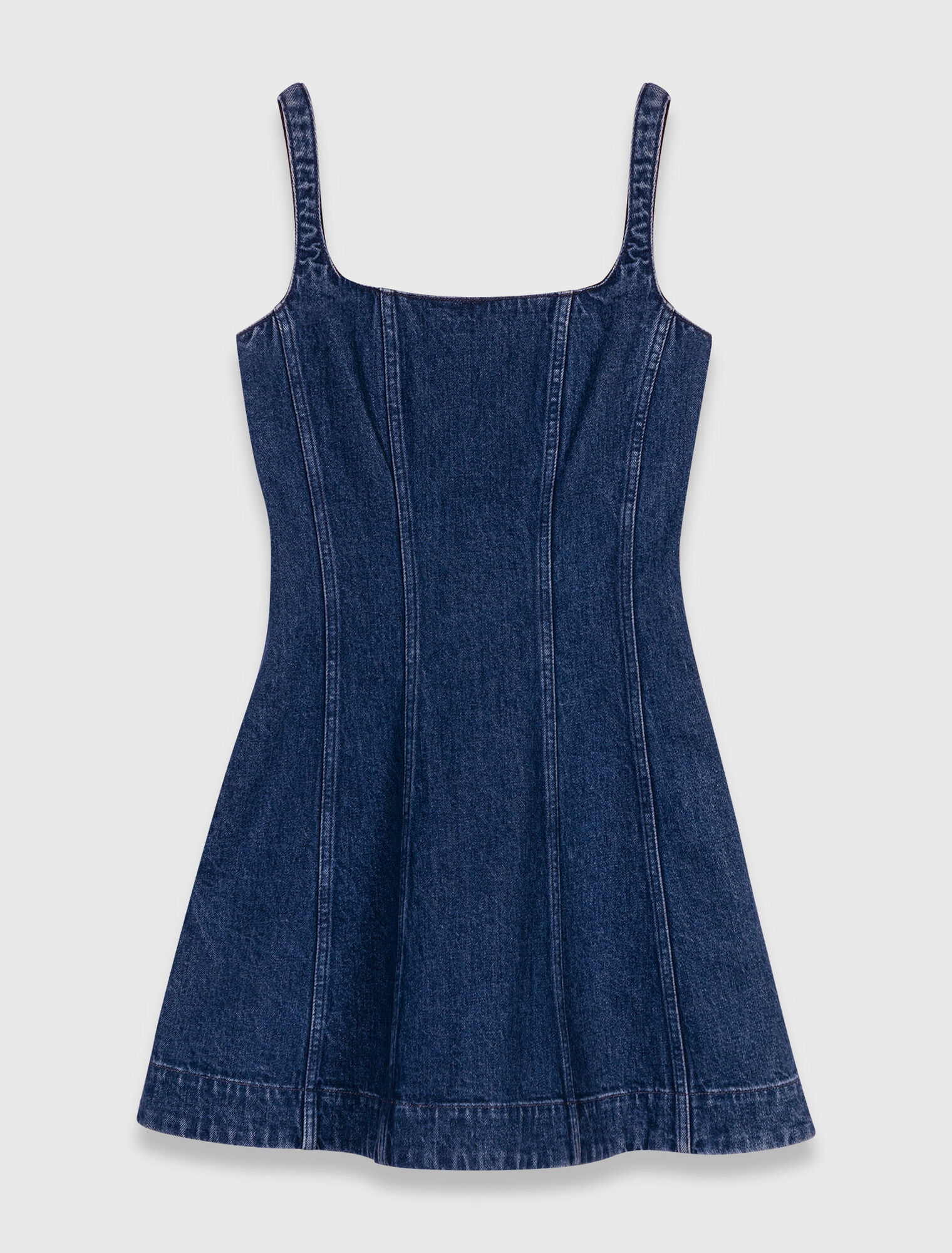Abito babydoll corto in denim