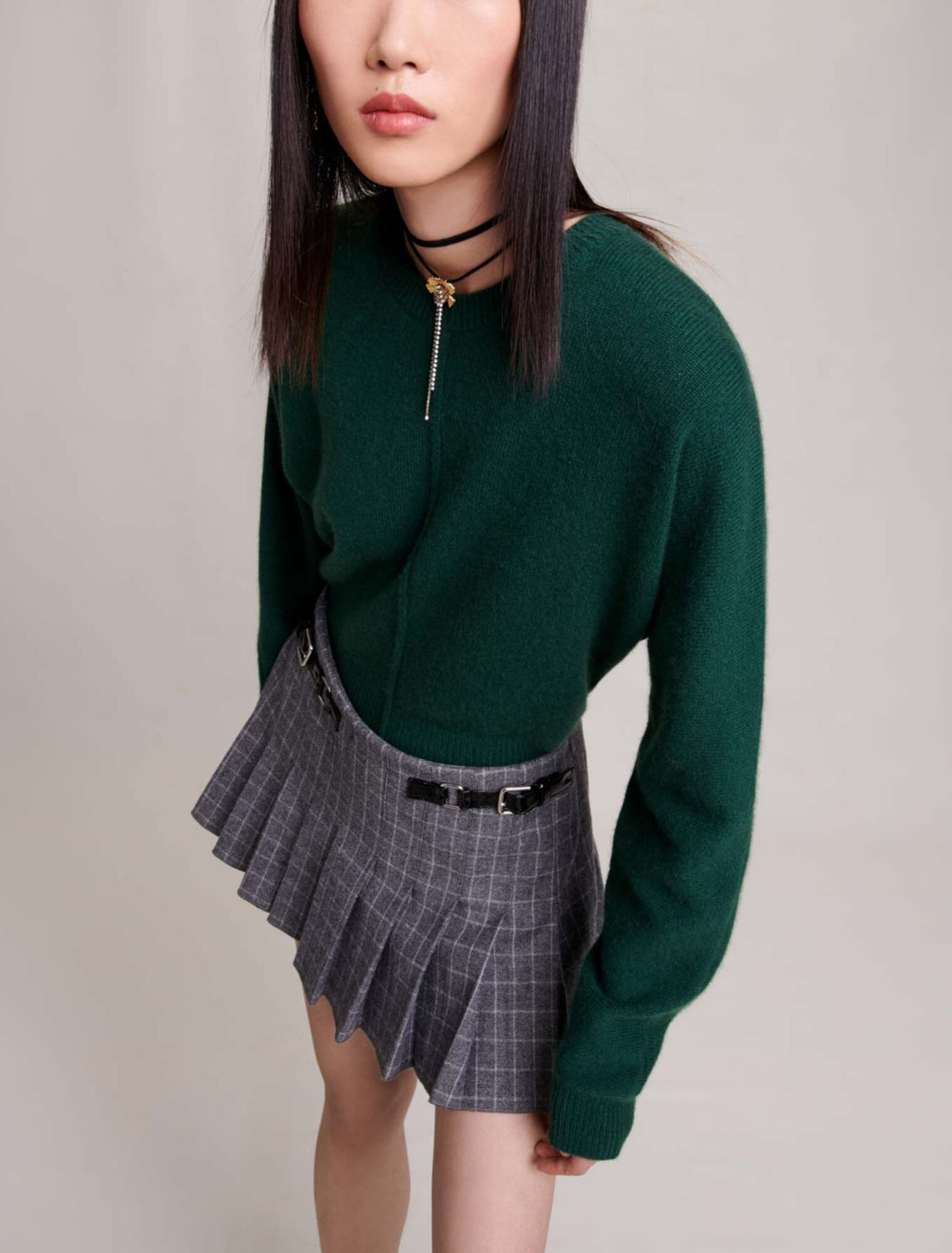 Gonna corta plissettata