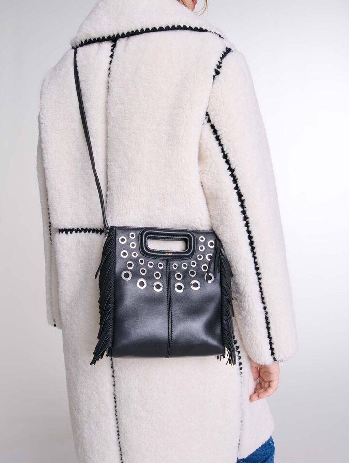 Borsa M in pelle e occhielli