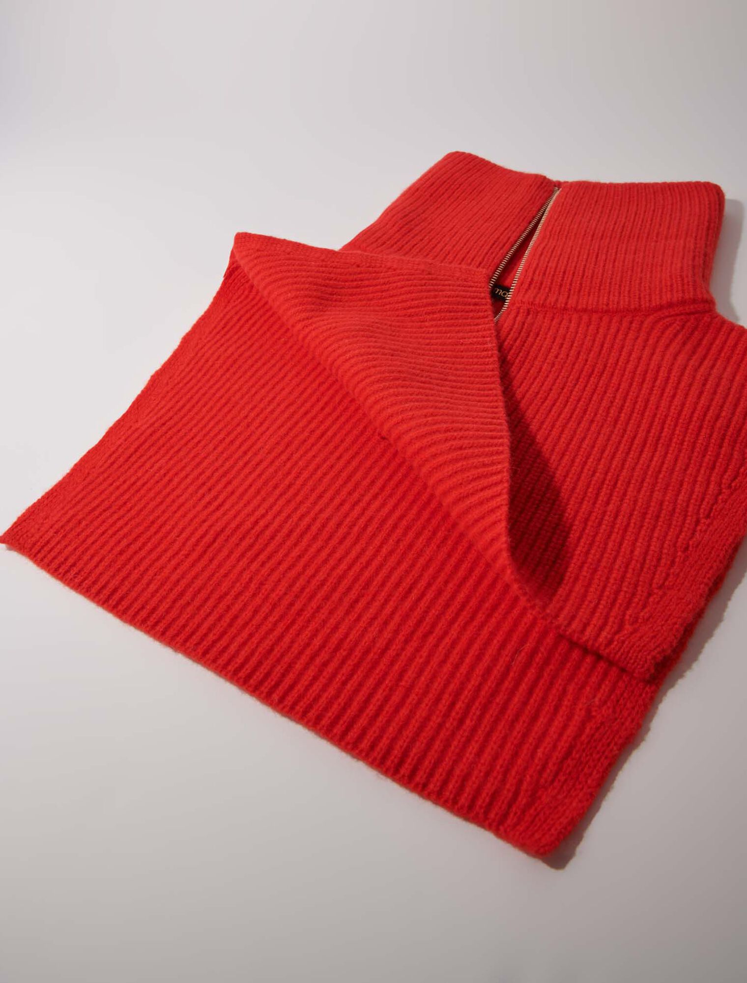 Collo con zip in lana e cashmere