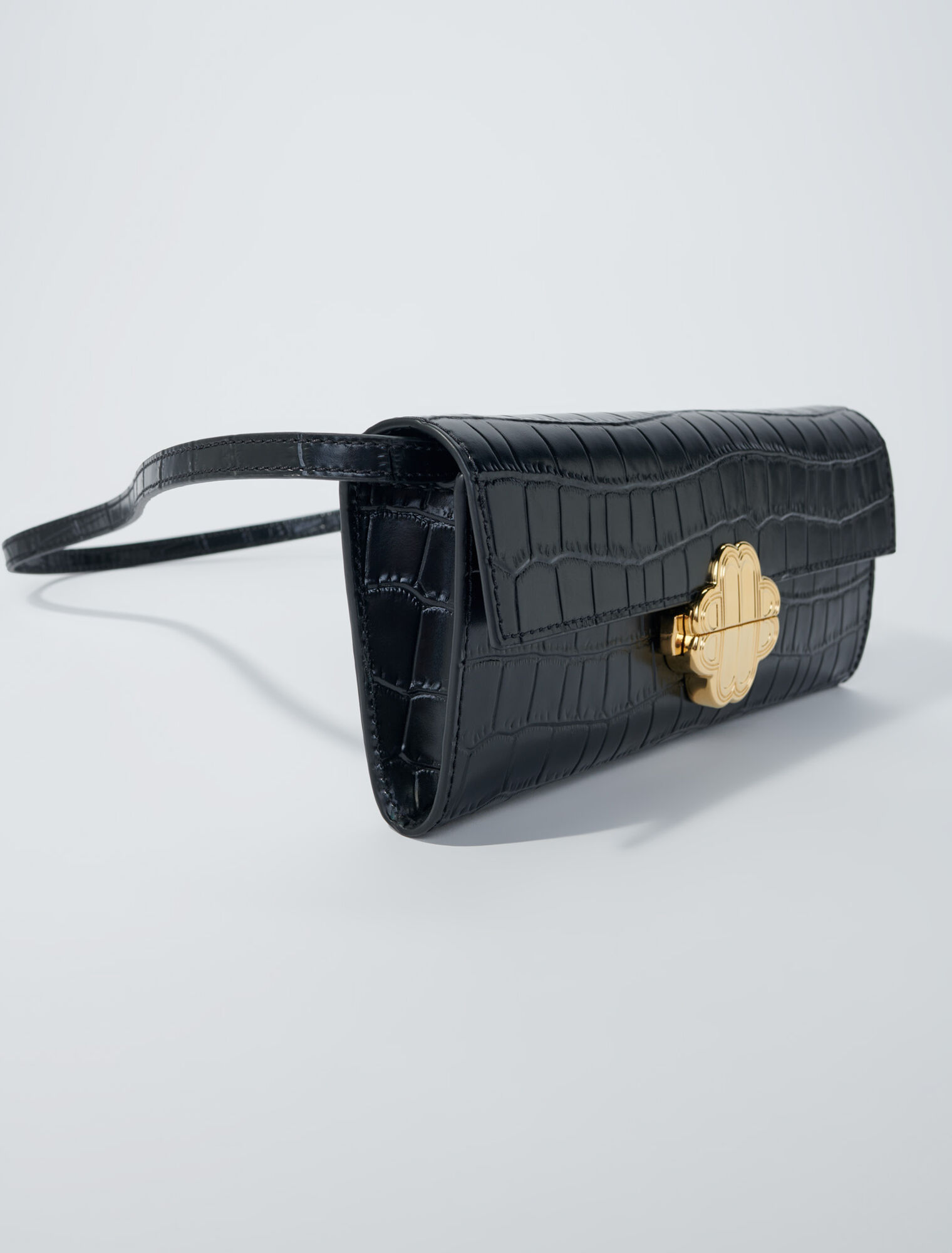 Borsa in pelle goffrata coccodrillo