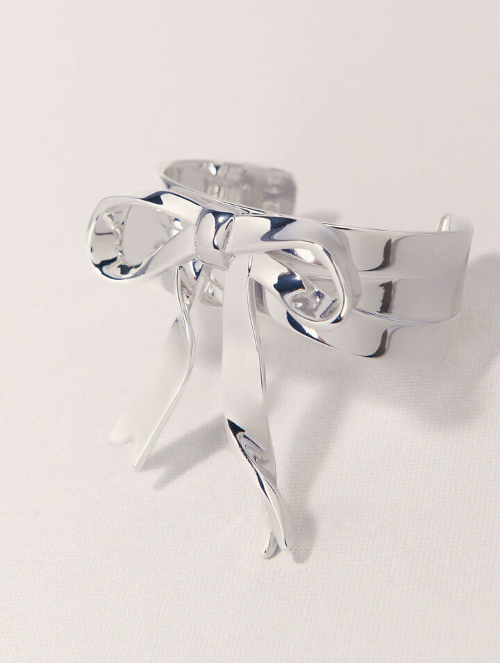 Bracciale con fiocco argentato