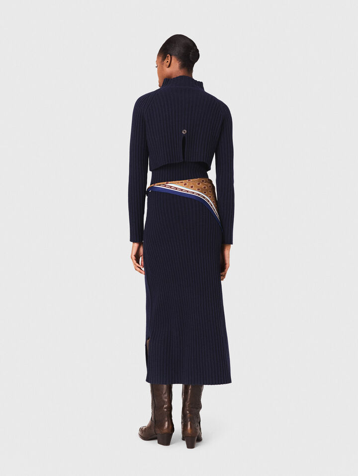 Abito in maglia con pull removibile