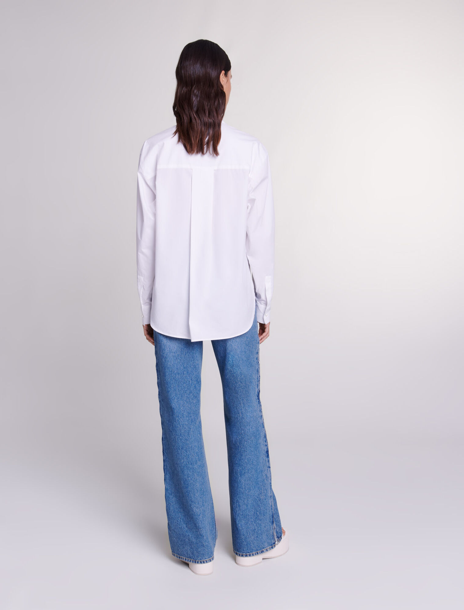 Camicia bianca in popeline di cotone