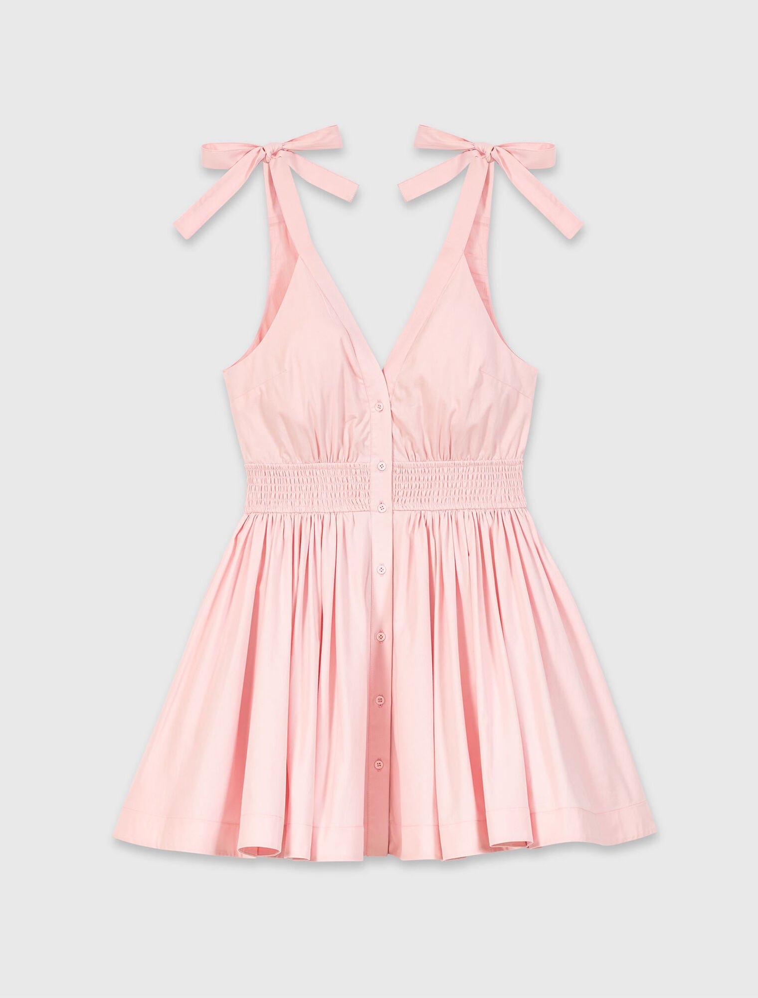 Abito corto svasato in cotone