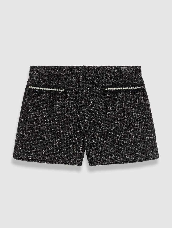 Shorts in tweed glitterato