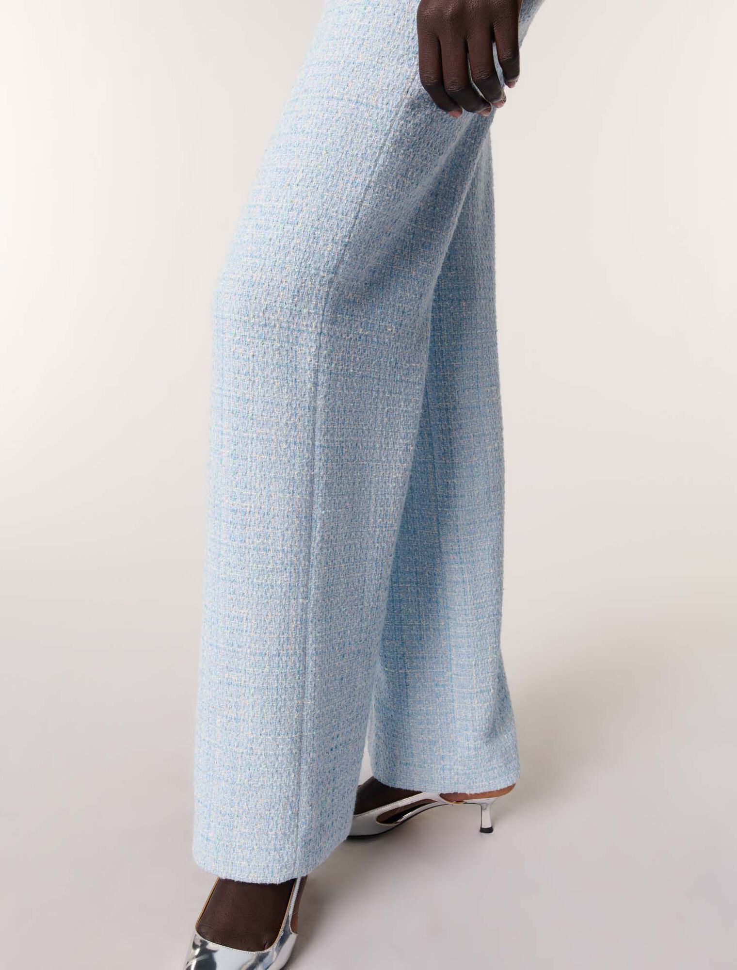 Pantaloni in tweed con cintura