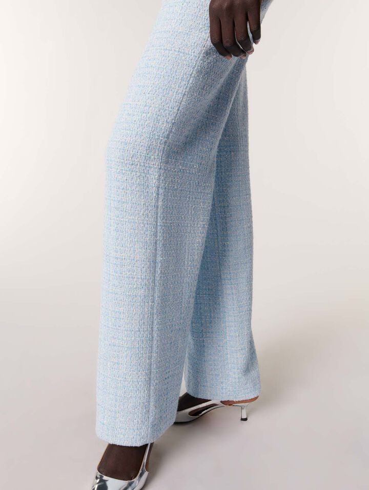 Pantaloni in tweed con cintura