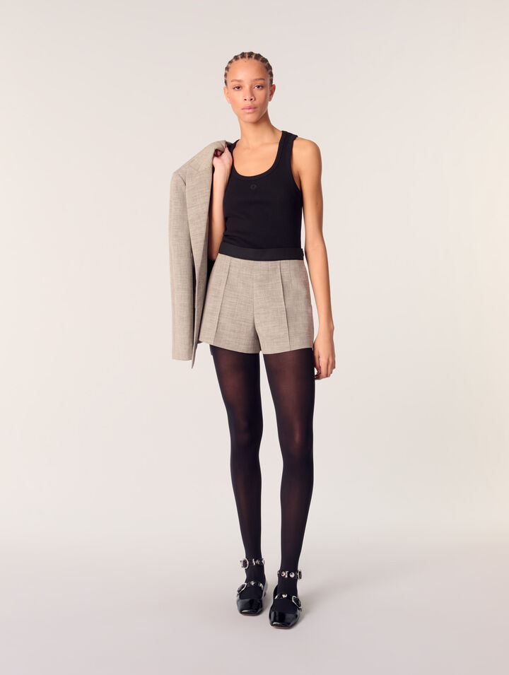 Shorts da tailleur con pinces