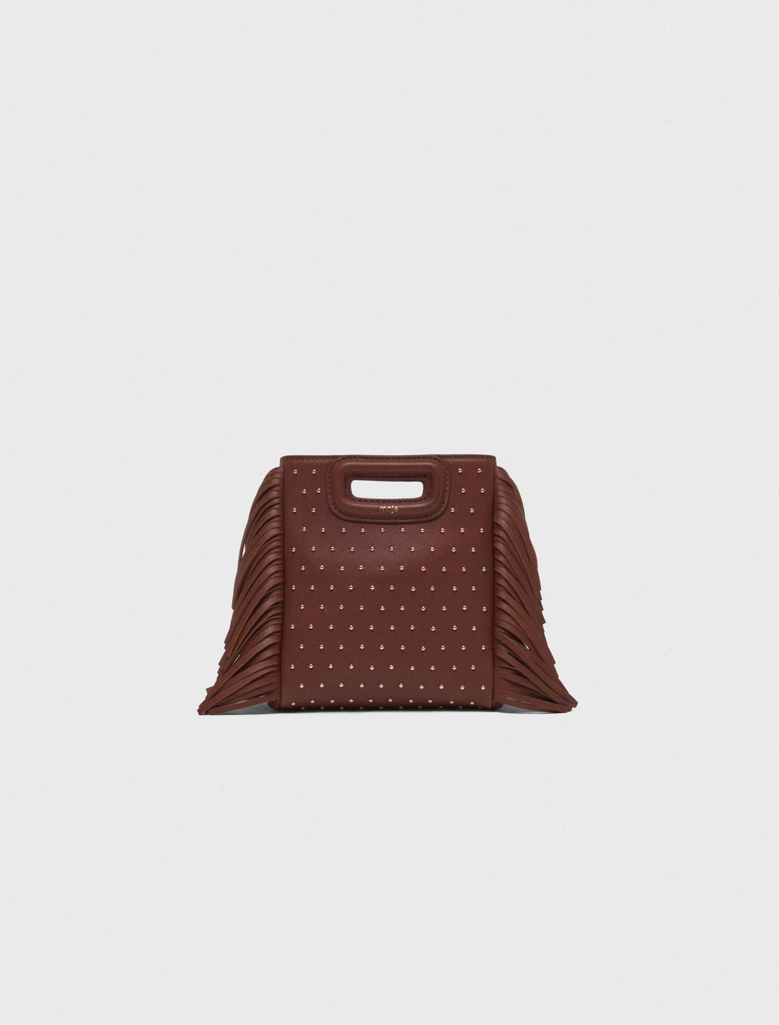 Borsa M mini in pelle e borchie